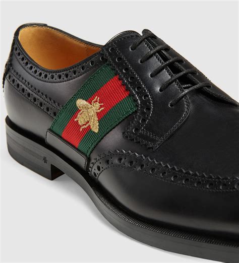 gucci leather shoes black|black gucci dress shoes men.